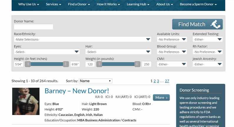 Online Sperm Donor Tool